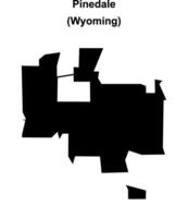 Pinedale, Wyoming blank outline map vector