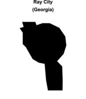 Ray City, Georgia blank outline map vector