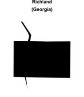 Richland, Georgia blank outline map vector