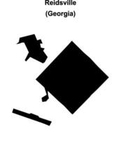 Reidsville, Georgia blank outline map vector