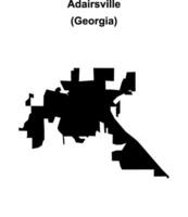 Adairsville, Georgia blank outline map vector