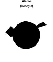 Alamo, Georgia blank outline map vector