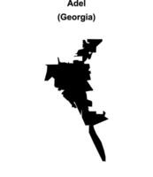 Adel, Georgia blank outline map vector