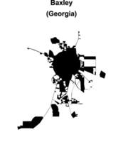 Baxley, Georgia blank outline map vector