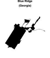 Blue Ridge, Georgia blank outline map vector