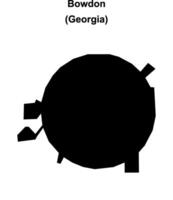 Bowdon, Georgia blank outline map vector