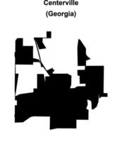 Centerville, Georgia blank outline map vector