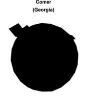 Comer, Georgia blank outline map vector