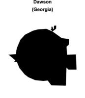 Dawson, Georgia blank outline map vector