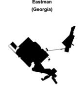 Eastman, Georgia blank outline map vector