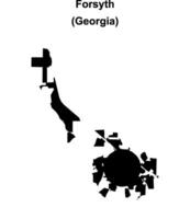 Forsyth, Georgia blank outline map vector