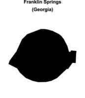 Franklin Springs, Georgia blank outline map vector