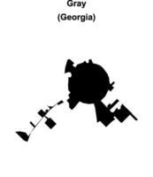 Gray, Georgia blank outline map vector