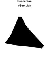 Henderson, Georgia blank outline map vector