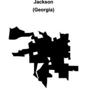 Jackson, Georgia blank outline map vector