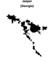 Jasper, Georgia blank outline map vector