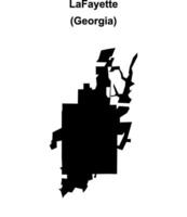 LaFayette, Georgia blank outline map vector
