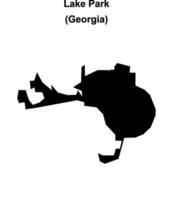 Lake Park, Georgia blank outline map vector