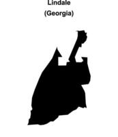 Lindale, Georgia blank outline map vector