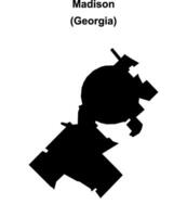 Madison, Georgia blank outline map vector
