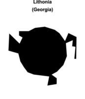 Lithonia, Georgia blank outline map vector