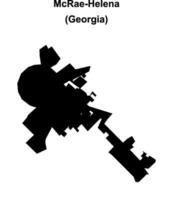 McRae-Helena, Georgia blank outline map vector