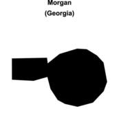 Morgan, Georgia blank outline map vector