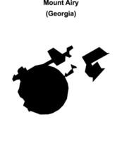 Mount Airy, Georgia blank outline map vector