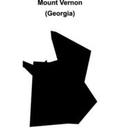 Mount Vernon, Georgia blank outline map vector