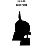 Nelson, Georgia blank outline map vector