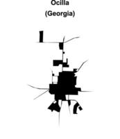 Ocilla, Georgia blank outline map vector