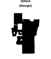 Oxford, Georgia blank outline map vector