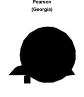 Pearson, Georgia blank outline map vector