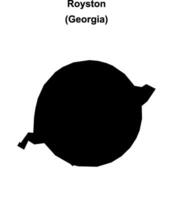 Royston, Georgia blank outline map vector