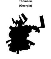 Thomson, Georgia blank outline map vector