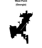 West Point, Georgia blank outline map vector