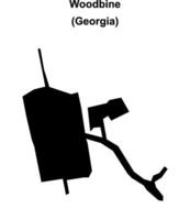 Woodbine, Georgia blank outline map vector