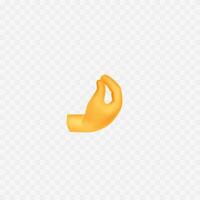 Famous italian hand gesture. Expression of emotions and feelings. 3d icon vector