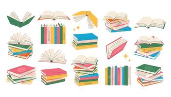 Illustration of various colorful books vector
