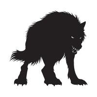 Werewolf silhouette illustration vector