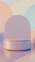 Abstract minimalist background featuring soft pastel hues and clean composition ideal for modern visual design aesthetics. photo
