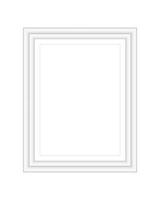 Realistic vertical frame mockup white empty square rectangle border blank poster on wooden wall background photo art presentation exhibition template in elegant interior room vector