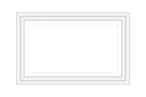 Realistic frame mockup black white empty modern square rectangle border blank poster on wooden wall background photo art presentation exhibition template in elegant interior room vector