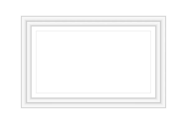 Realistic frame mockup black white empty modern square rectangle border blank poster on wooden wall background photo art presentation exhibition template in elegant interior room
