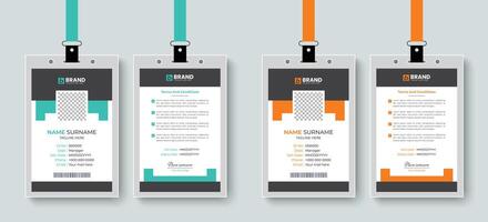 Multipurpose modern corporate office employee ID card or identity card design layout. Template design for a business company identity card design. vector
