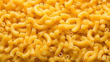 Pile of elbow macaroni pasta, close-up view. photo