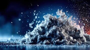 Dramatic cloud burst, powerful and intense, a visual spectacle. photo