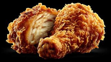 A close up of two fried chicken wings photo
