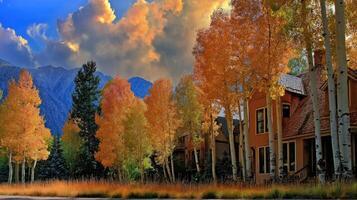 Autumn in the mountains wallpaper photo