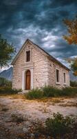 An old stone church in the middle of nowhere photo